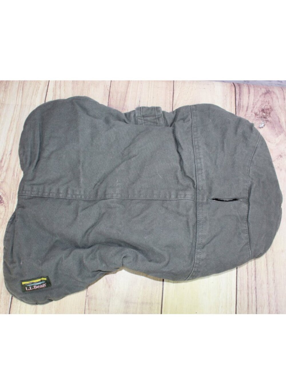 LL Bean Classic Canvas Cozy Plaid Flannel Reversible Field Coat for Dogs Large
